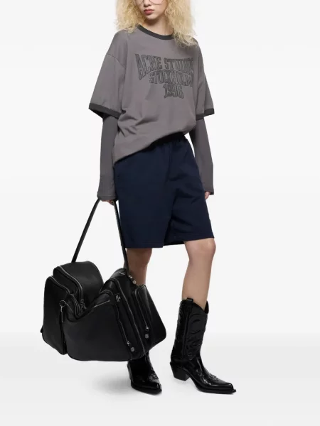 Tricou Acne Studios cu imagine gri