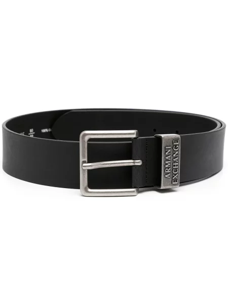 Curea Armani Exchange din piele cu autograf