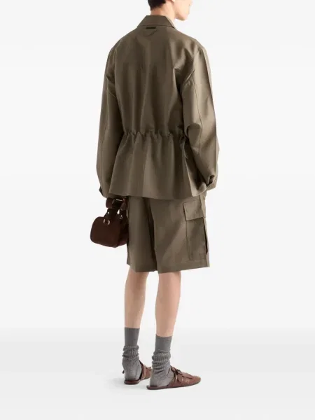 Geacă Prada de lână safari maro