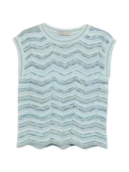 Top D.exterior fără mâneci albastru