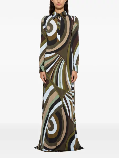 Rochie Pucci cu imagine de costum verde