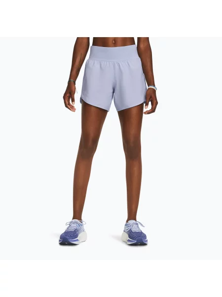Дамски къси панталони за бягане Under Armour Fly By Elite 5" небесносиньо/небесносиньо/отразително виолетово
