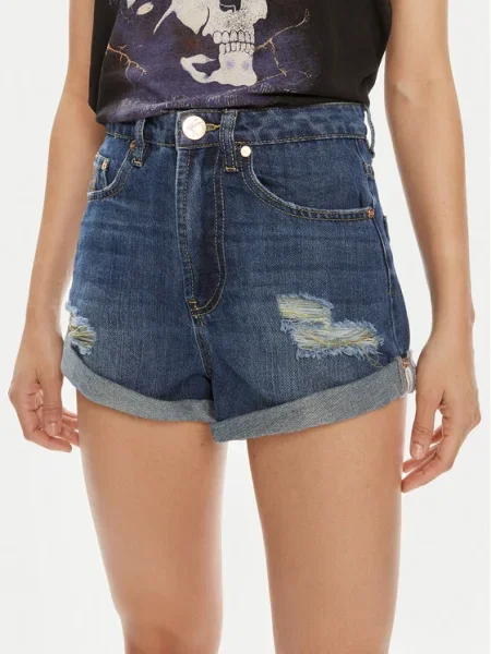 One Teaspoon Pantaloni scurți de blugi Bandits albastru