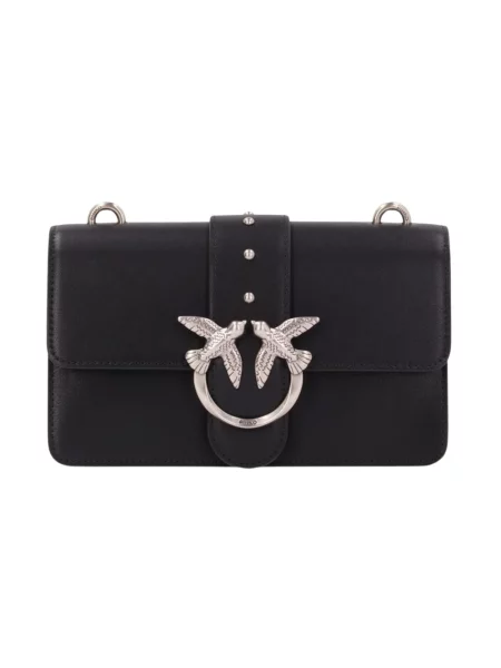 Mała mały torebka skórzana Pinko elegancka czarna