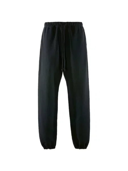 Pantaloni Mononoke Made cu model floral din jacard alergare negru