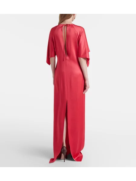 Rochie Stella Mccartney din satin cu spatele deschis roșu