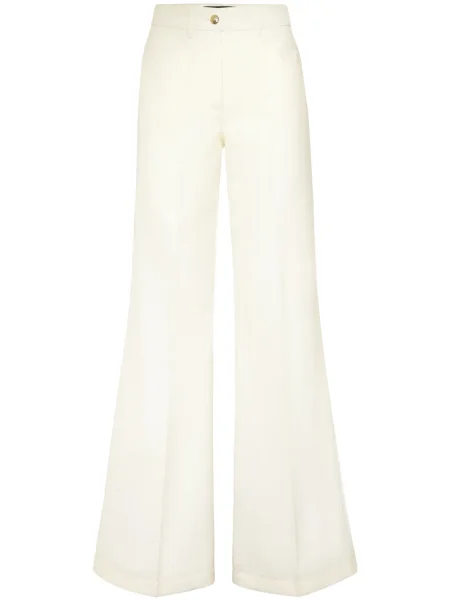 Pantaloni Philipp Plein cu talie joasă alb