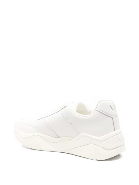 Sneakerși Armani Exchange din piele alb