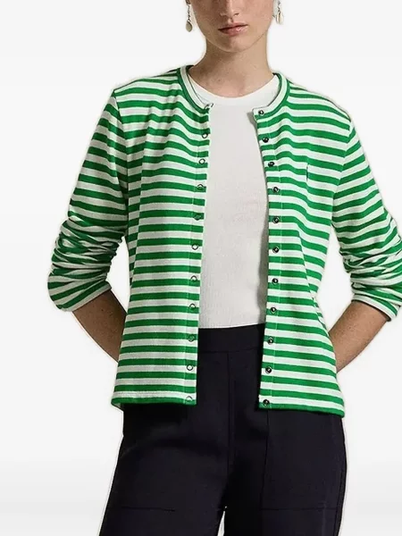Iš natūralios odos siuvinėtas piniginė Polo Ralph Lauren su gobtuvu mėlyna