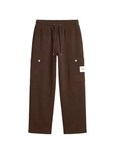 Pantaloni Bram’s Fruit alergare cu autograf maro