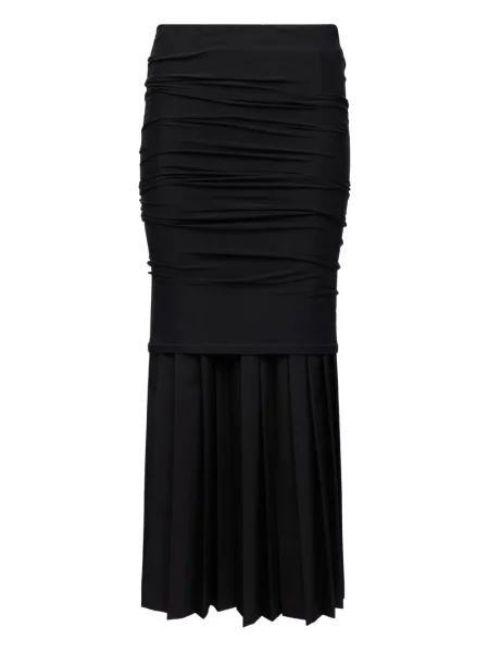 Spódnica plisowana Mm6 Maison Margiela do kolan niebieska