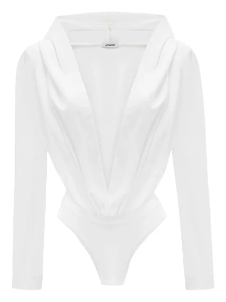 Bodi Annafoxy s draperijom bijela