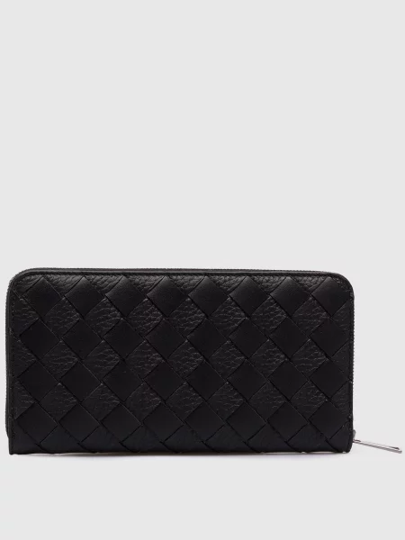 Кожаный кошелек Bottega Veneta черный