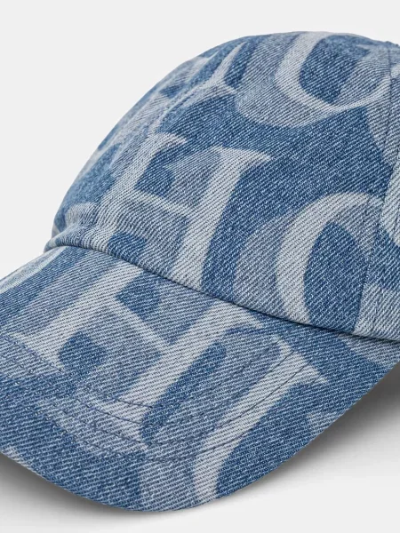 Джинсова кепка Hugo Blue візерунок синя