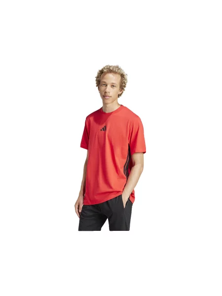 Tricou Adidas cu dungi roșu