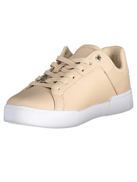 Sneakersy Tommy Hilfiger sznurowane skórzane do tenisa białe