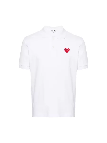 Koszulka polo Comme Des Garcons biała