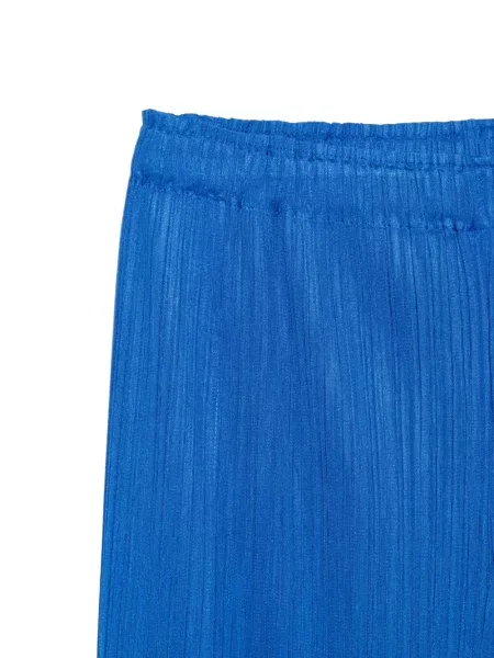 Pantaloni Pleats Please Issey Miyake plisate albastru