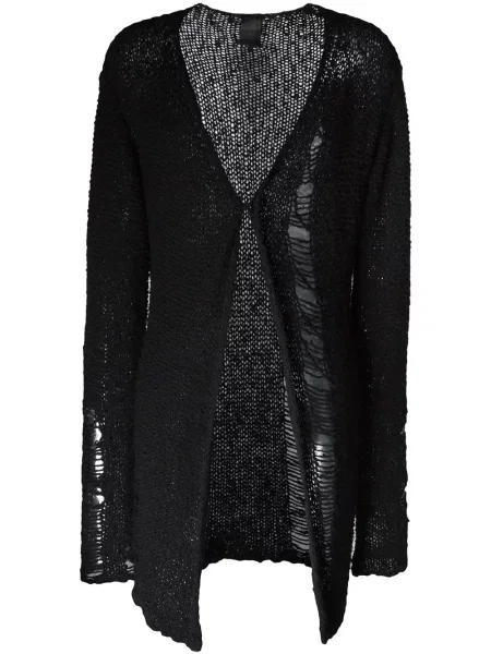 Cardigan Thom Krom zdrențuiți tricotate negru