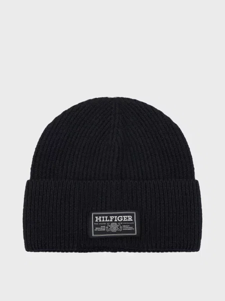 Шерстяная шапка Tommy Hilfiger синяя