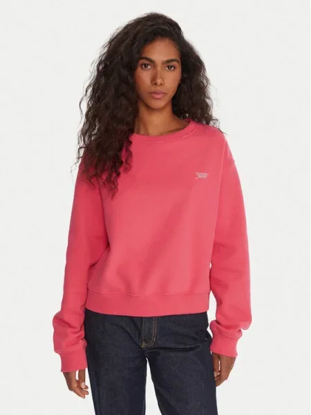 Tommy Jeans Суитшърт Silver Script розов