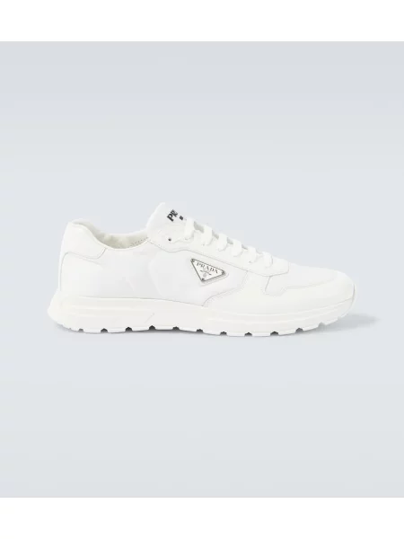 Usnjene superge Prada bela