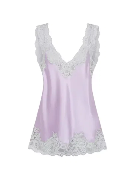 Top Rabanne de mătase violet