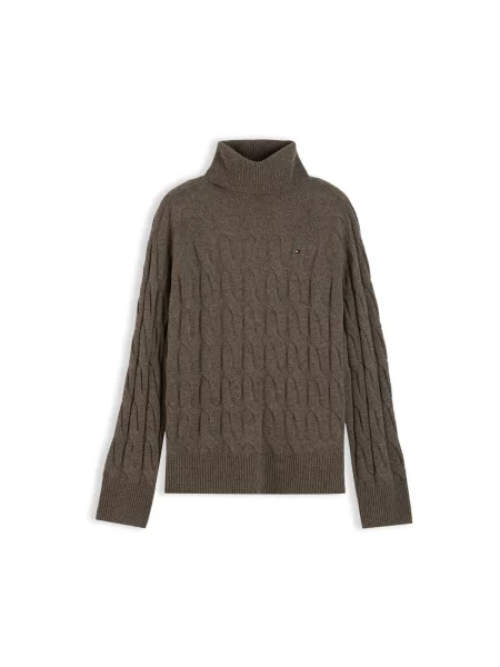 Pulover Tommy Hilfiger de lână maro