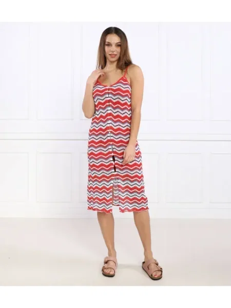 Pepe Jeans London Ruha FRIDA len hozzáadásával piros