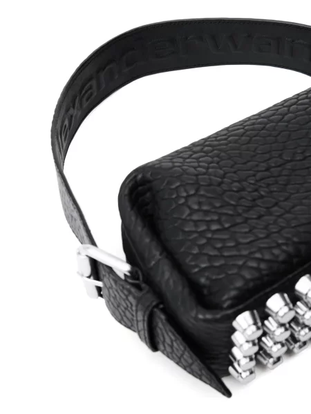 Iš natūralios odos mažas odinė rankinė Alexander Wang juoda