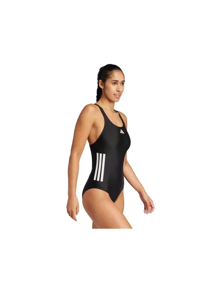 Prugasti kupaći kostim Adidas crna