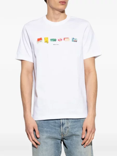 Tricou Ps Paul Smith cu imagine alb