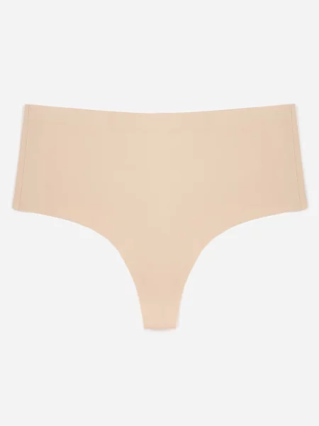 Chiloți tanga High Waist fără cusături Oreasa bej