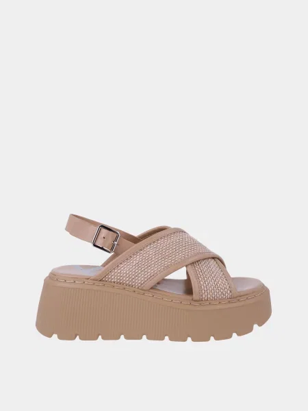 Кожаные босоножки Betsy бежевые