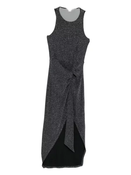 Rochie midi Patrizia Pepe drapată până la genunchi de costum negru