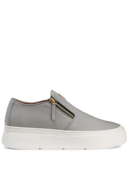 Sneakerși Giuseppe Zanotti din piele gri