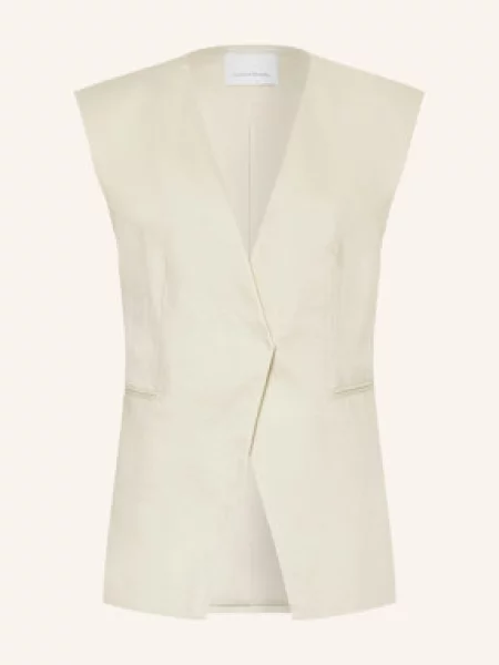 Leger Studio Blejzrová Vesta Frej Se Lnem krémová
