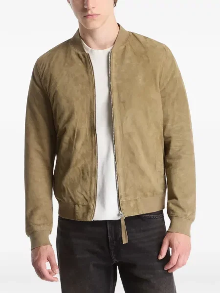 Geacă bomber Allsaints din piele de căprioară