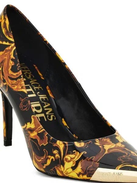 Pantofi cu toc Versace Jeans Couture cu imagine negru
