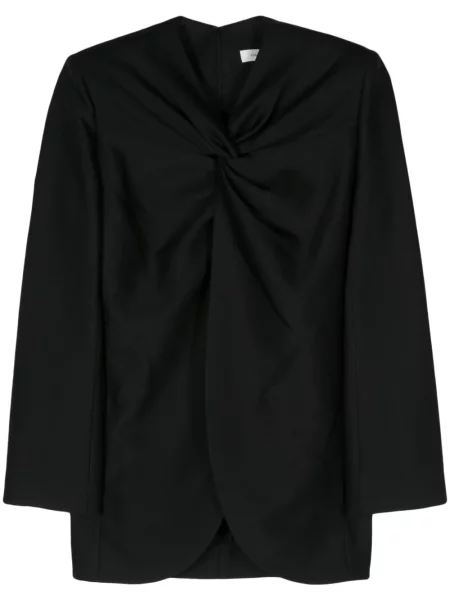 Bluză Gia Studios din țesătură twill negru