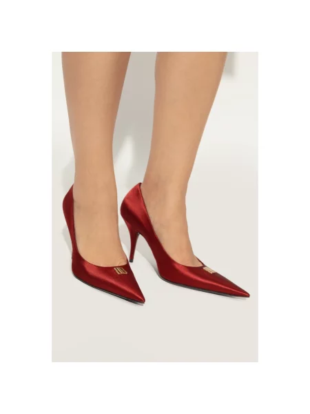 Czółenka Balenciaga skórzana czerwona