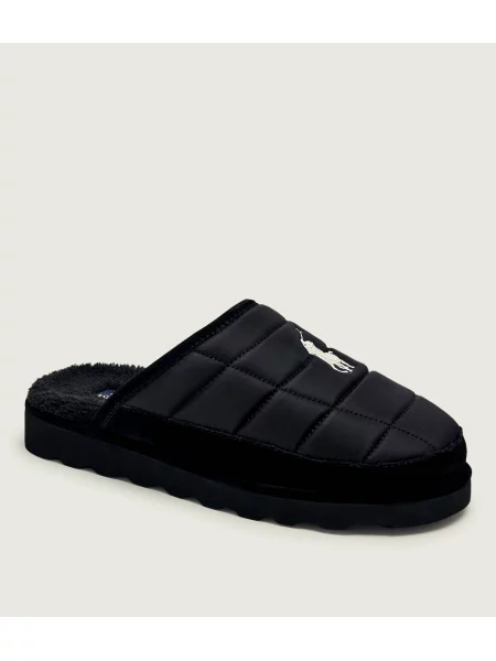 POLO RALPH LAUREN Papuci de casă Read Scuff II | piele întoarsă negru