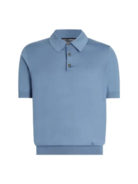 Dzianinowy sweter Dolce And Gabbana niebieski