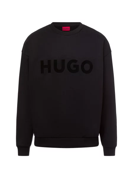 HUGO Mikina Dinex / melír černá