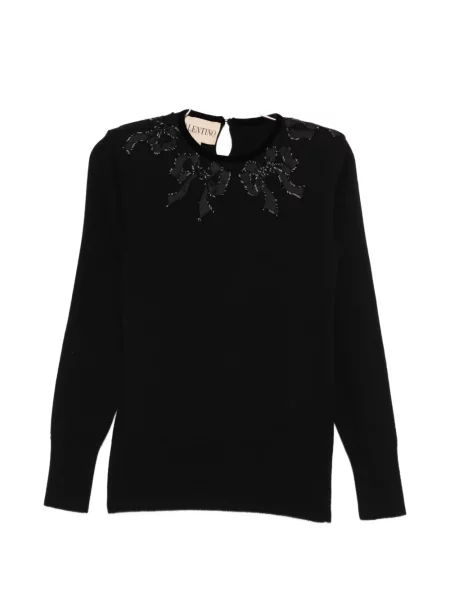 Pulover Valentino Garavani cu funde negru