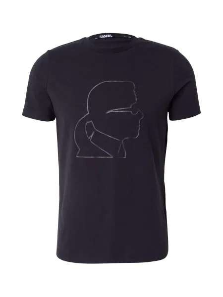 Karl Lagerfeld Tricou albastru marin / închis gri