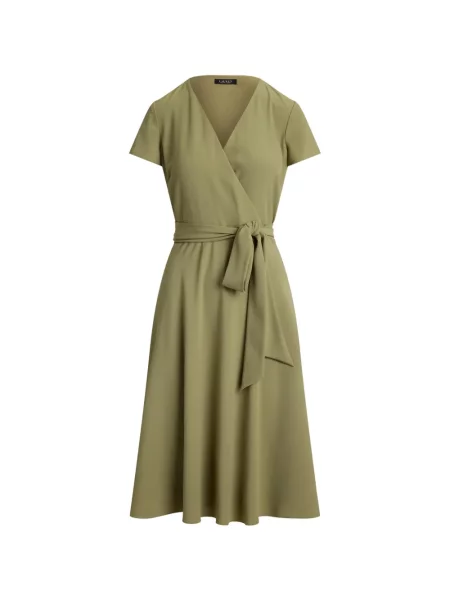 Cu centură rochie midi Lauren Ralph Lauren verde