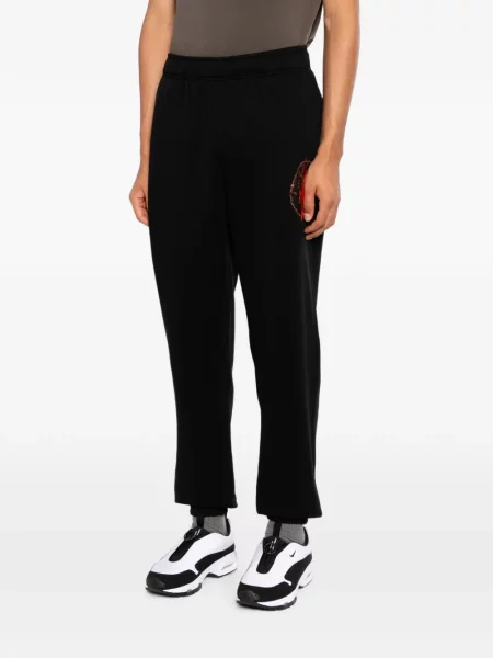 Pantaloni Melt cu imagine alergare negru