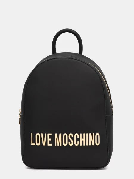 Раница Love Moschino дамска голям с изчистен дизайн черно