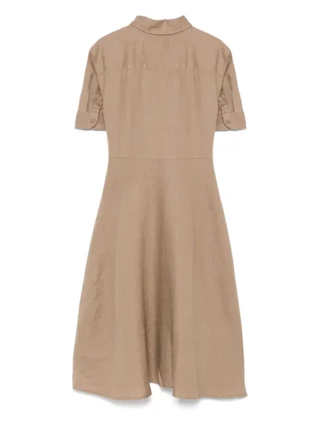 Rochie midi Lauren Ralph Lauren până la genunchi de costum maro